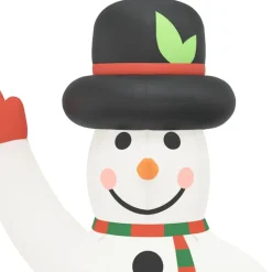 vidaXL Sneeuwpop opblaasbaar met LED's 370 cm