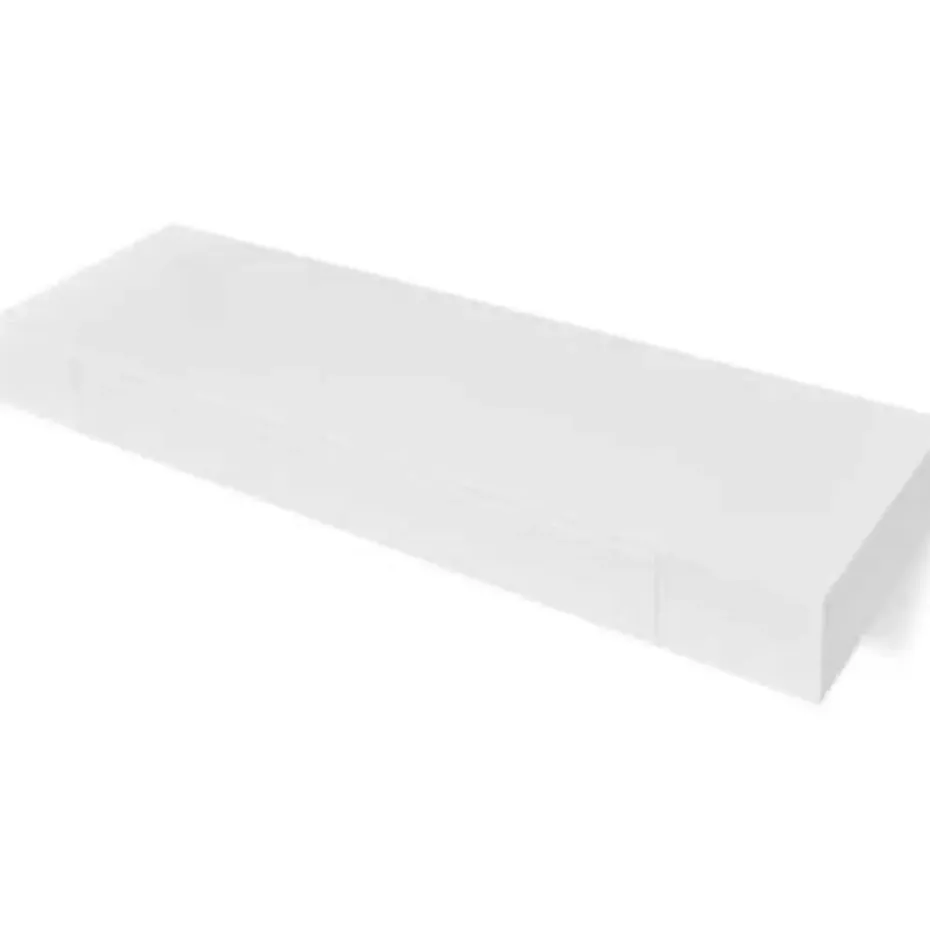 vidaXL Wandschap - met lade - zwevend - MDF - wit