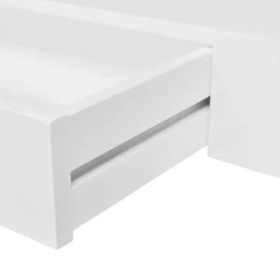 vidaXL Wandschap - met lade - zwevend - MDF - wit