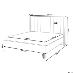 VILETTE - Tweepersoonsbed - Beige - 180 x 200 cm - Bouclé