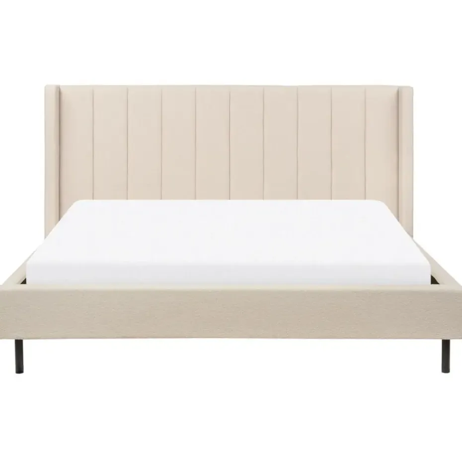 VILETTE - Tweepersoonsbed - Beige - 180 x 200 cm - Bouclé