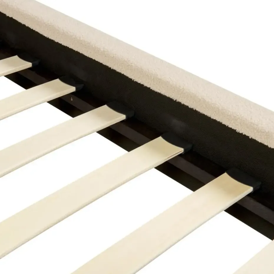 VILETTE - Tweepersoonsbed - Beige - 180 x 200 cm - Bouclé