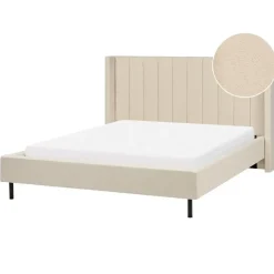 VILETTE - Tweepersoonsbed - Beige - 160 x 200 cm - Bouclé