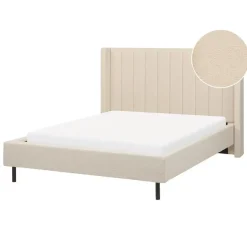 VILETTE - Tweepersoonsbed - Beige - 140 x 200 cm - Bouclé