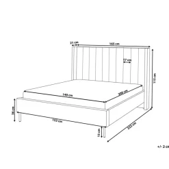 VILETTE - Tweepersoonsbed - Beige - 140 x 200 cm - Bouclé