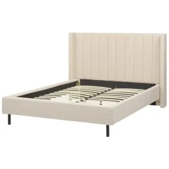 VILETTE - Tweepersoonsbed - Beige - 140 x 200 cm - Bouclé