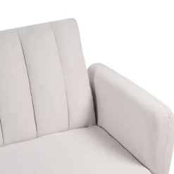 VIMMERBY - Slaapbank - Beige - Polyester