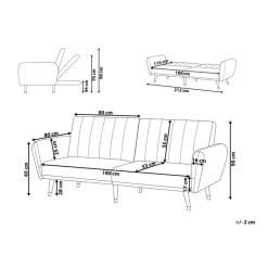 VIMMERBY - Slaapbank - Lichtbruin - Polyester