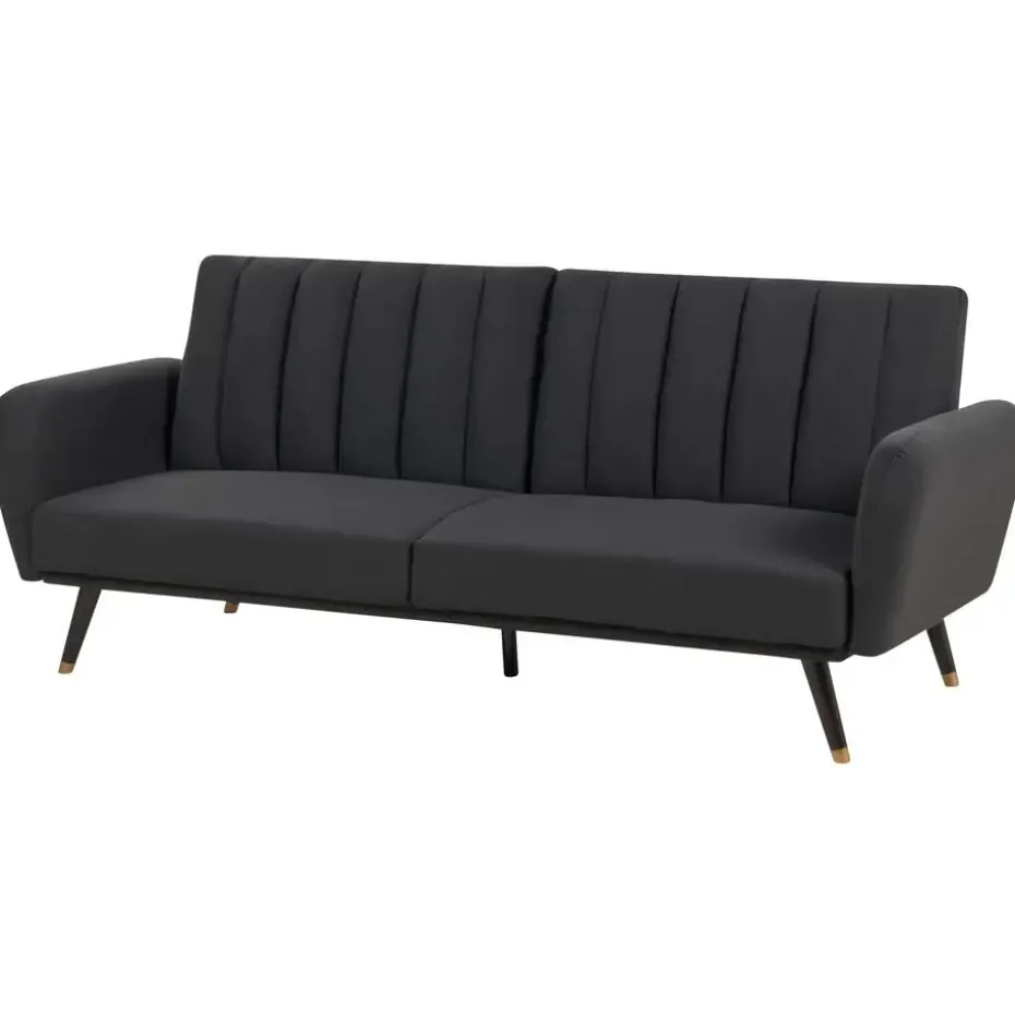 VIMMERBY - Slaapbank - Zwart - Polyester