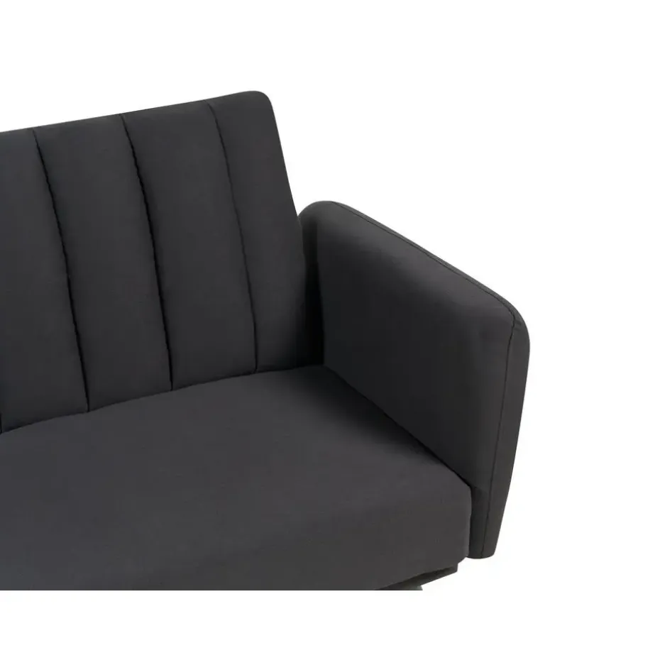 VIMMERBY - Slaapbank - Zwart - Polyester