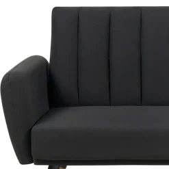 VIMMERBY - Slaapbank - Zwart - Polyester