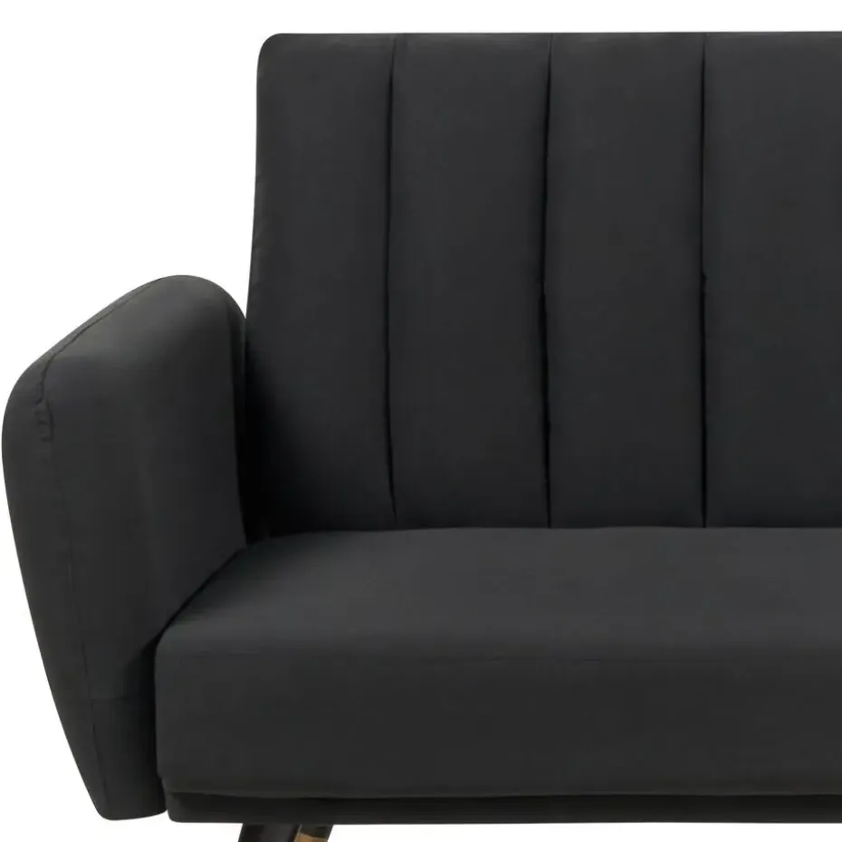 VIMMERBY - Slaapbank - Zwart - Polyester