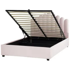 VINCENNES - Bed met opbergruimte - Roze - 140 x 200 cm - Fluweel
