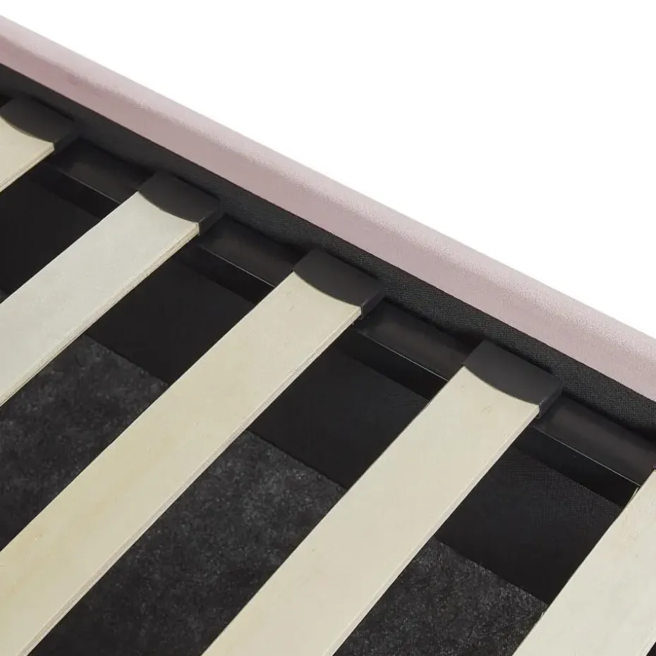 VINCENNES - Bed met opbergruimte - Roze - 140 x 200 cm - Fluweel