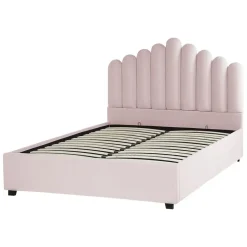 VINCENNES - Bed met opbergruimte - Roze - 140 x 200 cm - Fluweel
