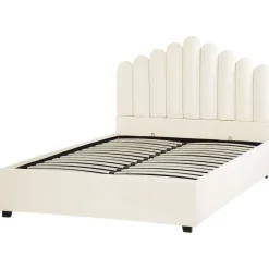 VINCENNES - Bed met opbergruimte - Wit - 140 x 200 cm - Fluweel