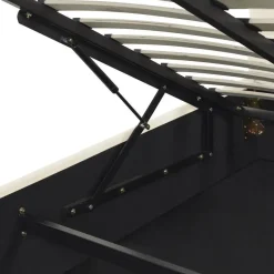 VINCENNES - Bed met opbergruimte - Wit - 140 x 200 cm - Fluweel