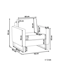 VIND - Fauteuil - Zwart - Corduroy