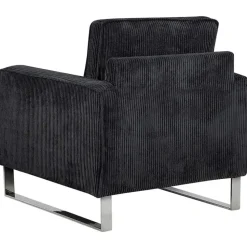 VIND - Fauteuil - Zwart - Corduroy