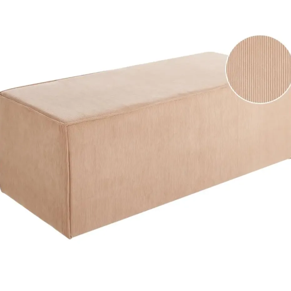 VINITA - Poef - Beige - Corduroy