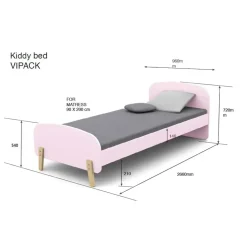 Vipack bed Kiddy - roze
