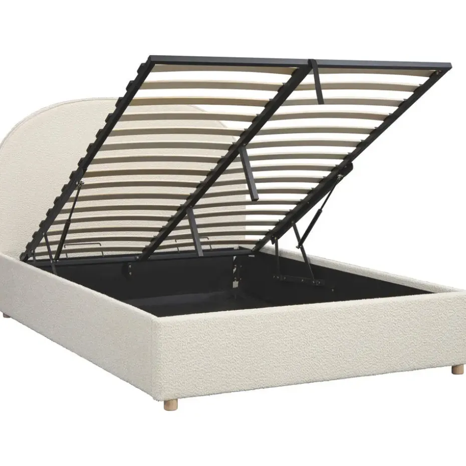 Vipack bed Moon met opbergruimte - wit - 140x200 cm