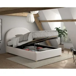 Vipack bed Moon met opbergruimte - wit - 140x200 cm