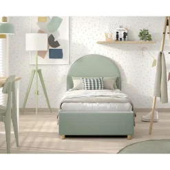 Vipack bed Moon met opbergruimte - mint - 90x200 cm