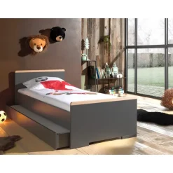 Vipack Bedlade/rolbed London - antraciet - 17,8x93,8x198 cm