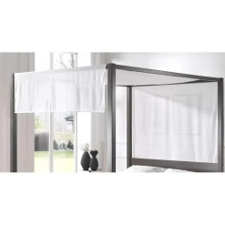 Vipack canvas Pino hemelbed - wit - 205x135x195 cm