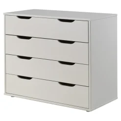 Vipack halfhoogslaper Pino met bureau - incl. lades - wit - 114x105x209,3 cm