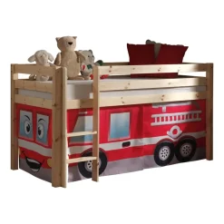 Vipack halfhoogslaper Pino met brandweerset - grenenhout