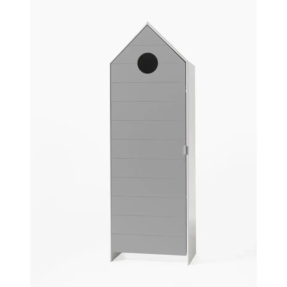 Vipack kledingkast Casimi 1 deurs - grijs - 171,5x57,6x37 cm