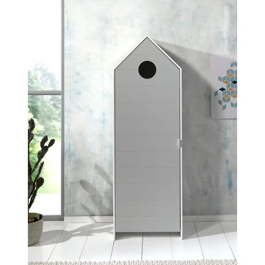 Vipack kledingkast Casimi 1 deurs - grijs - 171,5x57,6x37 cm