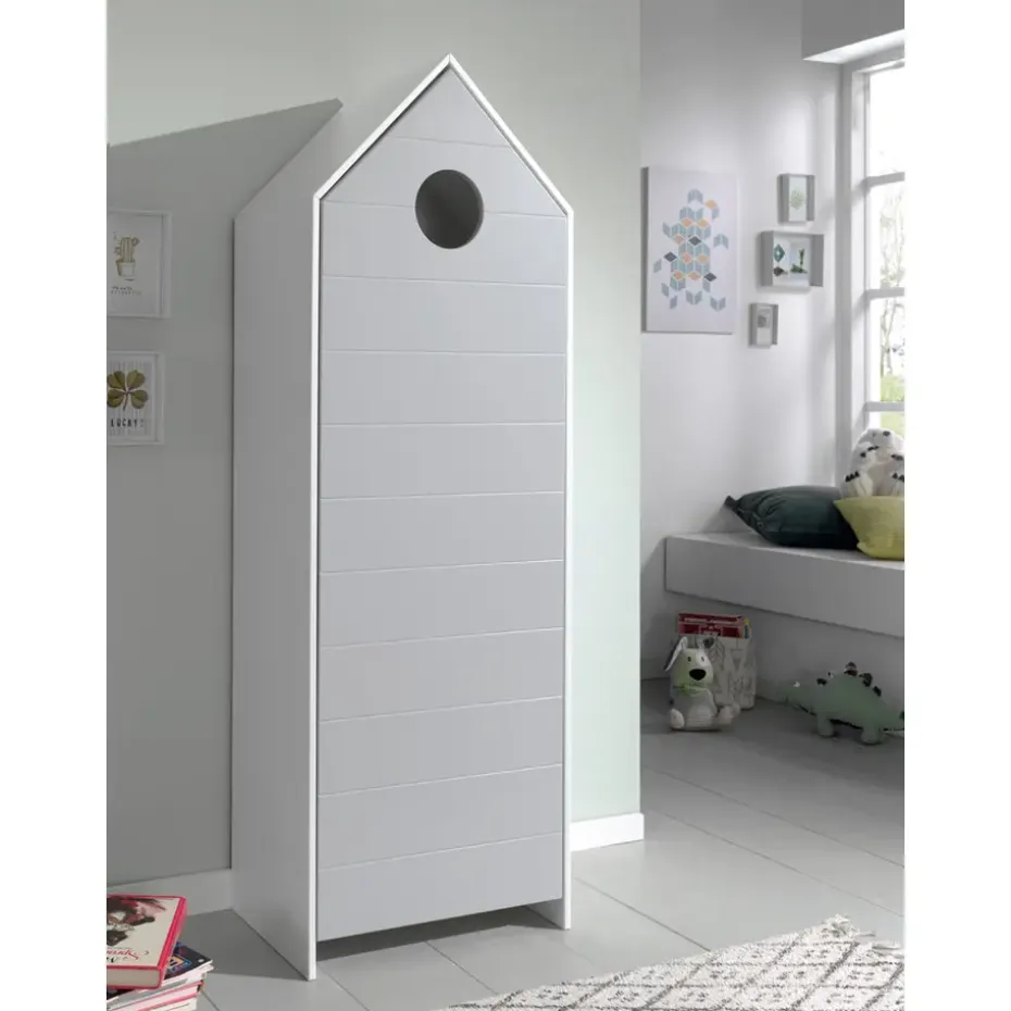 Vipack kledingkast Casimi 1 deurs - grijs - 171,5x57,6x37 cm