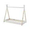 Vipack peuterbed tipi wit/hout - 70x140 cm