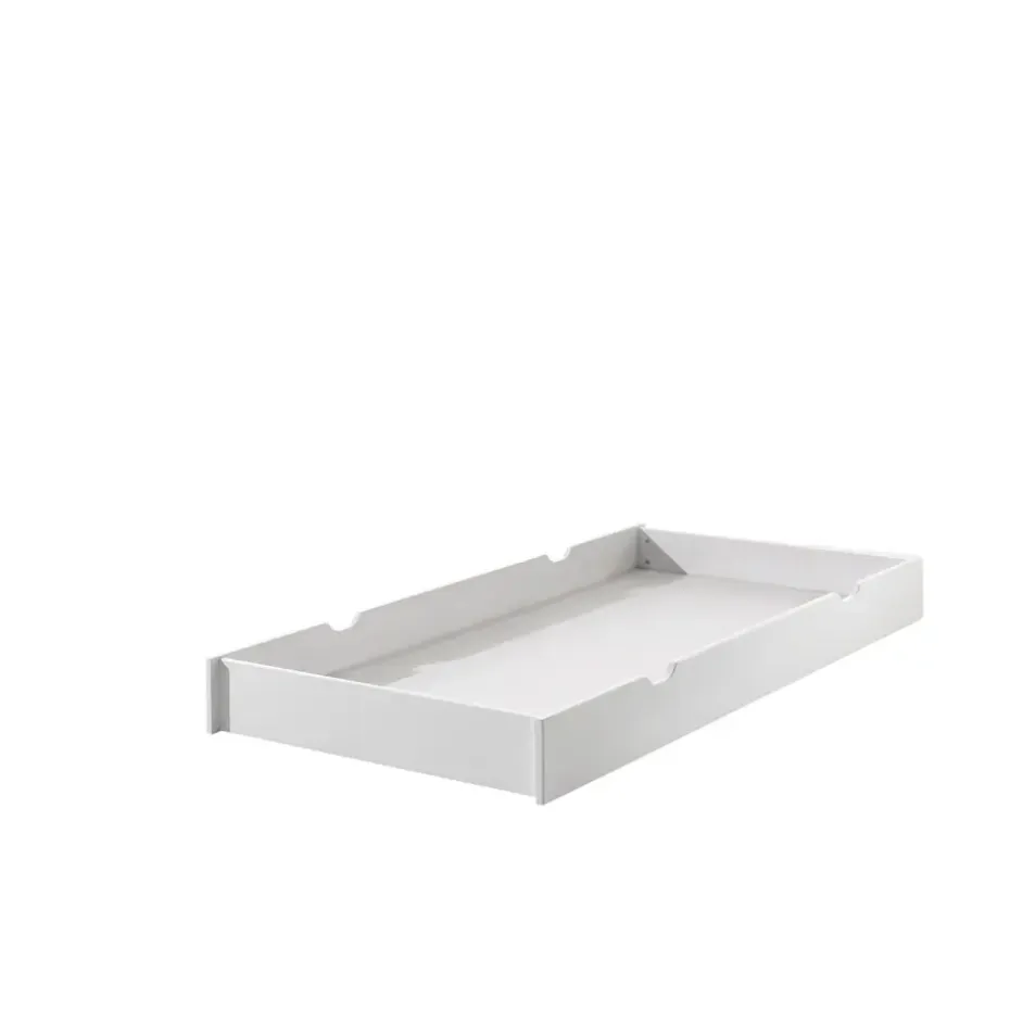 Vipack rolbed Erik op wielen - wit - 18,5x94x199 cm