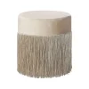 VIRGINIA - Poef - Beige - 36 cm - Fluweel