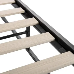 VIRY - Tweepersoonsbed - Zwart - 140 x 200 cm - Metaal