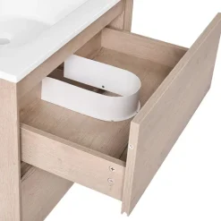 VITA - Wandgemonteerd meubel met wasbak - Lichtbruin - MDF