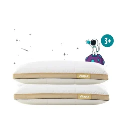 Vitapur Kinderkussen - Traagschuim vulling - 40x60 cm - 2 stuks
