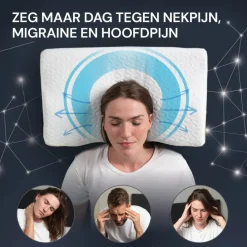 Vitapur Memosilver Anatomisch Anti-Snurk Kussen - 60x40 cm