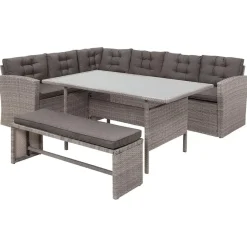 VITERBO - Loungeset voor 8 - Grijs - PE rotan