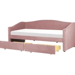 VITTEL - Bed met opberger - Roze - Polyester