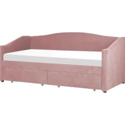 VITTEL - Bed met opberger - Roze - Polyester