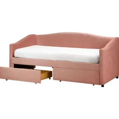 VITTEL - Bed met opberger - Roze - Polyester