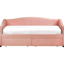 VITTEL - Bed met opberger - Roze - Polyester