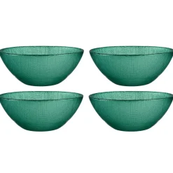 Vivalto schaaltjes/kommetjes - Murano - glas - groen - D15 cm