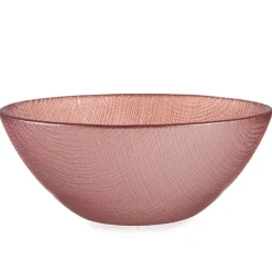 Vivalto schaaltjes/kommetjes - Murano - glas - roze - D15 cm
