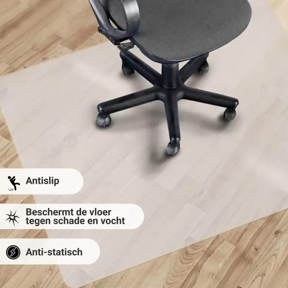 Vloerbeschermer - Antistatisch PVC - Harde vloer - 116x150 cm